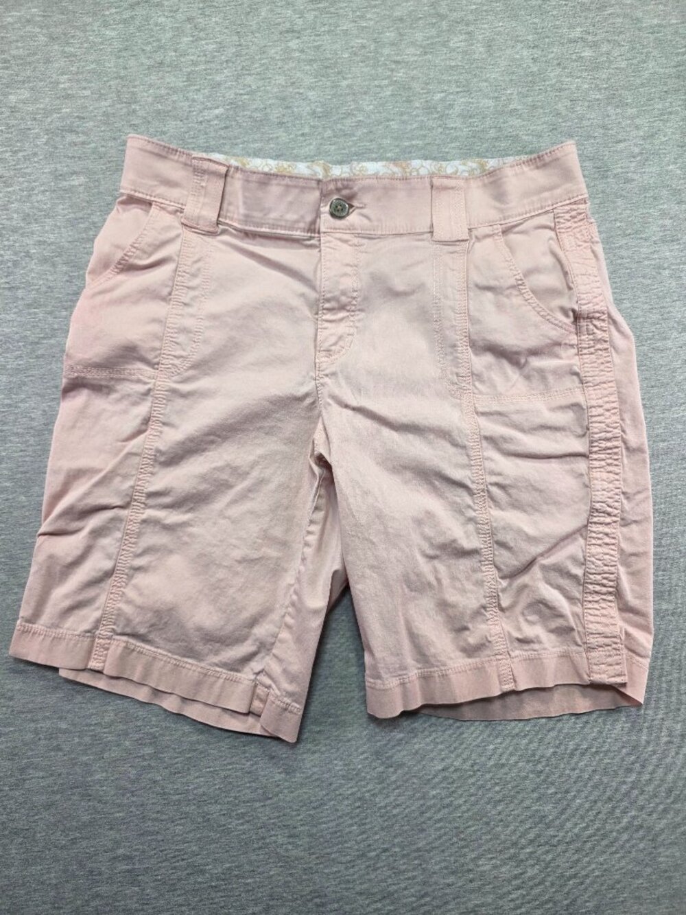 Lee Comfort Stretch Waistband Bermuda Shorts Blush Pink Size 10